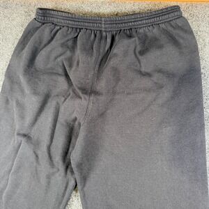 Soffe Sweatpants Mens XL 33x31 Black Fleece Lined Cotton Tapered Elastic Waist